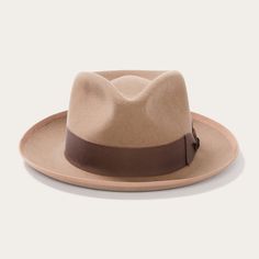 Brim: 2 3/8" Crown: 4 1/2" Cowhide Sweatband Grosgrain Hat Band Bound Edge Made in U.S.A. Stetson Fedora, Modern Cowboy, Bespoke Shoes, Men’s Boots, Wool Fedora, Casual Bottoms, Denim Boots, Wide Trousers, Thigh Boot