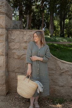 Our Camille Dress is 100% french linen. Has a Relaxed fit, elastic sleeves and beautiful shell buttons. The linen will get softer with every wash. Sizing Details: one size Care Instructions: After the first wash the shirt will shrink up in length 1.5". Gentle wash on cold and hang to dry. A steam is the best way to get wrinkles out of your linen. Casual Linen Dress With Button Cuffs, Casual Button-up Linen Dress For Beach, Casual Linen Dress With Button Closure, Casual Linen Dress With Buttons, Casual Button-up Linen Dress For Vacation, Relaxed Fit Linen Dress With Buttons, Casual Linen Beach Dress With Button Closure, Beach Linen Dress With Button Closure, Casual Linen Beach Dress With Buttons