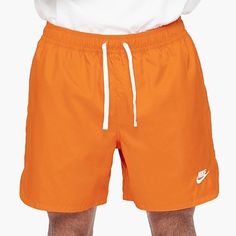 Nwt Nike Men's Sportswear Sport Essentials Woven Lined Flow Shorts Color: Orange / White Size: Xxl Standard Fit For A Relaxed, Easy Feel Body & Lining - 100% Polyester Machine Wash Whether You're Running To The Nearest Food Truck Or Diving Into Your Favorite Swimming Hole, The Nike Sportswear Sport Essentials Lined Flow Shorts Are A Good Idea. Lined For Comfort, The Smooth Woven Fabric Is Lightweight And Lends Itself To Adventures Of All Kinds. Sporty Swim Trunks With Built-in Shorts For Leisure, Casual Solid Color Moisture-wicking Swim Trunks, Spring Sports Swim Trunks Short Length, Solid Color Athleisure Swim Trunks For Spring, Nike Short Swim Trunks For Sports, Sporty Nike Swim Trunks With Built-in Shorts, Sportswear Swim Trunks With Elastic Waistband For Summer, Sport Swim Trunks With Elastic Waistband For Spring, Summer Sportswear Swim Trunks With Elastic Waistband