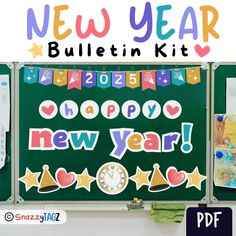 the new year bulletin kit is ready to be used for children's birthdays