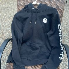 Womens Carhartt Relaxed Fit Hoodie- Color: Black W/White. Size: M -Used Like Brand New. Smoke Free Home Black Carhartt Hoodie Women, Carhartt Sweatshirt Women, Carhartt Hoodie Woman, Womens Carhartt, Poshmark Clothes, Carhartt Sweatshirt, Carhartt Sweatshirts, Carhartt Hoodie, Chrismas Gifts