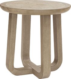 a round wooden table with curved legs and a circular top, on an isolated white background