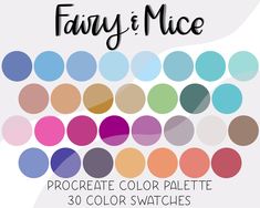 the color palette for fairy mice