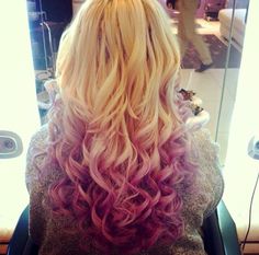 Really pretty dip dye Haircut And Color, Ombre Hair Color, Hair Dye Colors, Hair Dos, Ombre Hair, Purple Hair, Pretty Hairstyles, Pink Hair