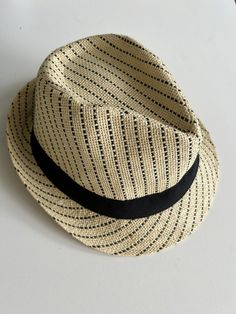 Original Panama Jack Fedora Hat ~Striped Black Band~ Toyo Straw~ Large~ Natural. Fedora Hat, Fedora, Panama, Accessories Hats, Mens Accessories, Shoe Accessories, Straw, Band, The Originals