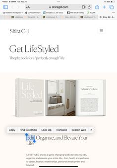 an image of a website page with the title'get lifestyted'on it