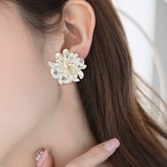 Elevate your timeless elegance and grace style with Flower Pearl Petal Earrings. Delicate light acrylic in a floral design. Style: female Needle: 925 Silver Material:Acrylic's pearl Earring Size: 3*3cm Elegant Flower-shaped Clip-on Earrings For Spring, Elegant Flower Shaped Clip-on Earrings For Spring, Elegant Flower Clip-on Earrings For Spring, Formal White Clip-on Flower Earrings, Elegant Spring Flower Clip-on Earrings, Elegant Clip-on Flower Earrings For Party, White Clip-on Flower Earrings, White Flower Clip-on Earrings, Chic White Flower-shaped Earrings