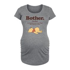 She will love showing off her style with this Disney's Winnie the Pooh Maternity Bother Definition Graphic Tee. © Disney based on the “Winnie the Pooh” works by A.A. Milne and E.H. Shepard FEATURES Ruched sides Short sleeves ScoopneckFIT & SIZING Fitted 31 1/2-in. length from shoulder to hemFABRIC & CARE Solid Colors: Cotton ; Heather Colors: Cotton/Polyester Machine wash Imported Size: L-Mat. Color: Med Grey. Gender: female. Age Group: kids. Maternity Shirts, Disney Maternity Outfits, Disney Maternity, Cute Maternity Shirts, Pregnancy Shirts, Disney Winnie The Pooh, How To Show Love, Maternity Clothes, Her Style