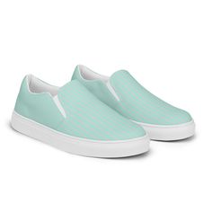 Made for comfort and ease, these Women’s Slip-On Canvas Shoes are stylish and the ideal piece for completing an outfit. Equipped with removable soft insoles and rubber outsoles, it’s also easy to adjust them for a better fit. • 100% polyester canvas upper side • Ethylene-vinyl acetate (EVA) rubber outsole • Your brand on the box, insole, and tongue of the shoe • Breathable lining, soft insole • Elastic side accents • Padded collar and tongue • Printed, cut, and handmade • Blank product sourced f Comfortable Summer Slip-on Loafers, Comfortable Slip-ons With Contrast Sole For Spring, Summer Slip-on Sneakers With Vulcanized Sole, Summer Low-top Loafers With Rubber Sole, Summer Slip-on Low-top Loafers, Spring Slip-on Low-top Loafers, Green Slip-ons With Rubber Sole For Summer, Summer Slip-on Sneakers With Removable Insole, Summer Slip-on Loafers With Contrast Sole