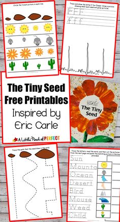 the tiny seed free printables inspired by eric carle is an easy way to practice letter recognition