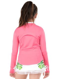 The perfect long sleeve to warm up in for those mornings on the course or court. This 1/4 zip mock neck has retro-inspired color blocking for a sporty look that will get her game going. Lycra Fabric, Dress Gift, Long Sleeves Jacket, Sporty Look, Hat Shop, Leggings Shop, Sleeveless Tank, Dresses With Leggings, 1/4 Zip