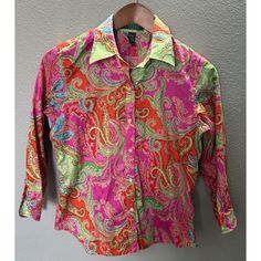 Lauren Ralph Lauren Women Shirt Petite M Button Up Pink Paisley Multicolor Artsy Great Condition, No Noted Flaws. Measurements Are Approximate. Shop Our Store, We Are Happy To Combine Shipping, $2.99 Each Additional Item. We Ship Within 1 Business Day! All Our Itens Are Washed And Cleaned Per Ebay Standards Return Policy: Merchandise May Be Returned Within 30 Days. Items Must Be Returned Unworn, Unwashed, In Its Original Sold Condition. All Items 100% Guaranteed Authentic. We Describe Items To T Ralph Lauren Women, Pink Paisley, Women Shirt, Ralph Lauren Tops, Ralph Lauren Shirt, Lauren Ralph Lauren, Ebay Store, Button Down Shirts, Business Day