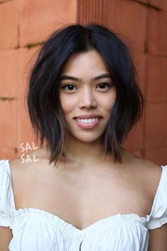 Short Bob Asian Round Faces, Asian Short Hair With Bangs Round Face, Short Hair For Round Face Asian, Short Hairstyle Asian Women, Asian Hair Bob, Asian Hairstyles Women, Asian Bob, Braid Updo