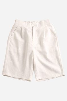 Premium Cotton Blend: Made from ultra-soft, airy cotton and polyester blend, the shorts give a refined edge to your go-to comfortable outfit. Modern Trendsetter: Taking after European culture, these shorts embody the ideals of clean lines, neutral colors, and understated elegance. Focus on Fit: Made with clean lines and no clutter, subtle details like a slight A-line shape and a few well-placed pleats frame your body in its most attractive form. Tummy-control: The high-waist design with partial Beige Cotton Shorts Solid Color, Cotton Wide Leg Shorts In Solid Color, Solid Color High-waisted Pajama Shorts For Spring, White Linen Knee-length Bottoms, White Knee-length Linen Bottoms, Relaxed Fit Cotton Shorts In Solid Color, Relaxed Fit Solid Color Cotton Shorts, Cotton Knee-length Shorts Solid Color, Solid Color Cotton Knee-length Shorts