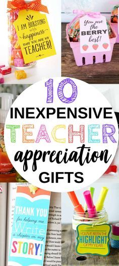 teacher appreciation gifts with the words 10 expensive teacher appreciation gifts on top and below them