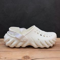 Brand New Crocs Echo Clog White Men’s Size 5 / Women’s Size 7 Men’s Size 7 / Women’s Size 9 Men’s Size 8 / Women’s Size 10 Men’s Size 9 / Women’s Size 11 Outdoor White Clogs With Removable Insole, White Outdoor Clogs With Removable Insole, Off White Crocs, Crocs Echo, White Fluffy Crocs, Crocs For Men Size 9, Crocs Echo Clog, Crocs Men, Size 8 Women