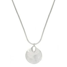 From the Mineral Bound Collection Polished silvertone metal shaped in a dynamic circle pendant Silvertone Length, about 19" with a 2" extender Pendant drop, about 2" Lobster clasp closure Imported Size: One Size.  Color: Silver.  Gender: female.  Age Group: adult. Circle Pendant Necklace, Long Pendant Necklace, Long Pendant, Girls Necklaces, Diamond Pendant Necklace, Silver Chain Necklace, Circle Pendant, Turquoise Pendant, Metal Necklaces