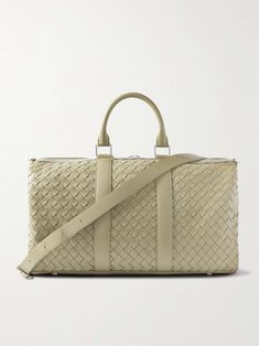 Shop BOTTEGA VENETA Intrecciato Leather Duffle Bag, Explore the latest in-season BOTTEGA VENETA collection today on MR PORTER Designer Leather Bags With Interwoven Design, Designer Woven Leather Travel Bag, Designer Travel Bag With Woven Leather, Luxury Shoulder Bag With Interwoven Design For Travel, Travel Bags With Interwoven Design, Rectangular Travel Bags With Interwoven Design, Rectangular Travel Bag With Interwoven Design, Leather Bags With Intrecciato Weave For Travel, Designer Travel Shoulder Bag With Interwoven Design