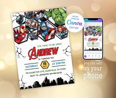 the avengers birthday party is on your phone