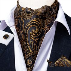 💕New hot ascot, show your man Charm💕 Elegant Black Pocket Square For Formal Occasions, Classic Black Pocket Square For Wedding, Classic Black Formal Handkerchiefs, Classic Black Pocket Square Gift, Elegant Black Pocket Square For Business, Elegant Black Pocket Square As Gift, Elegant Black Pocket Square For Semi-formal Occasions, Elegant Black Pocket Square For Gift, Elegant Black Handkerchiefs For Business