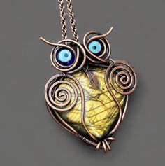 gorgeous copper wire jewelry   sunstone best gift for her  it made pure handmade work  you can also contact for custom designs Copper Wire Jewelry, Evil Eyes, Find Joy, Copper Pendant, Copper Necklace, Handmade Copper, Psychic Abilities, Copper Pendants, Labradorite Pendant