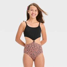 Sleeveless Swimsuit, Black One Piece Swimsuit, Leopard Spots, Swimsuit Models, Cute Swimsuits, Swim Wear, Sun Rays, Kids Swimming