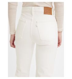 Wedgie Straight Fit Women's Jeans - White | Levi's® US Classic White Levi's Bottoms, White Fitted Jeans With Belt Loops, Fitted White Jeans With Belt Loops, White Fitted Levi's Jeans, Fitted White Levi's Jeans, Levi's White Bottoms For Fall, Levis 501 Women, Levis Wedgie Jeans, Wedgie Jeans