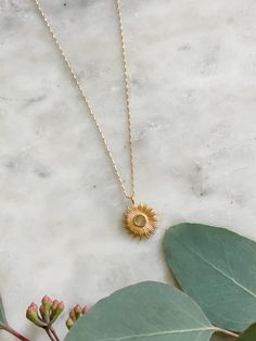 This dainty necklace is a lovely nod to a Monstrance. The radiant sunburst reminds us of the glorious transfiguration of our Lord and that we are each called to be examples of His radiance here on earth. This necklace would also make a lovely gift for First Communion when they are first taking The Eucharist and understanding of His Real Presence, or a great reminder of His Presence as a gift for Confirmation. Also available, are our Adoremus Stud Earrings. The .5" pendant is strung on a 16" barl Celestial Pendant Necklaces For Everyday, Spiritual Nickel-free Necklace For Everyday, Spiritual Nickel-free Necklaces For Everyday, Everyday Spiritual Jewelry With Birth Flower, Spiritual Everyday Jewelry With Birth Flower, Everyday Flower Pendant Necklace With Adjustable Chain, Everyday Spiritual Nickel-free Necklace, Bohemian Sun Shaped Jewelry Gift, Celestial Sterling Silver Necklace With Sun Design