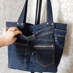 Dark blue large denim bag Jean hobo tote bag Casual market bag | Etsy Denim Hobo Bag Large Capacity Tote, Denim Hobo Bag With Large Capacity, Denim Large Capacity Hobo Tote Bag, Denim Tote Bag With Zipper Pocket, Denim Hobo Tote Bag With Pockets, Denim Hobo Tote Bag For Everyday Use, Denim Hobo Bag Tote For Everyday, Everyday Denim Hobo Tote Bag, Trendy Denim Jeans For Everyday Use