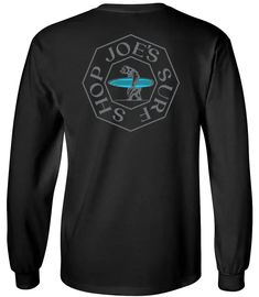 This classic, Joe's Surf Shop Walking Bear Long Sleeve Tee, is the perfect top for those who love surfing along Pacific Coast Highway. Featuring a unique Californian design, this ultra-soft cotton tee is sure to make a statement. Those who love cruising along the Californian coast will love wearing this long sleeve. Classic Heavyweight 100% Cotton Long Sleeve T-Shirt Printed in the USA Rib knit cuffs Coverseamed neck Double-needle sleeves and hem Free Shipping on US orders 65$+ Black Crew Neck Surfing Top, Black Screen Print Surfing T-shirt, Black Graphic Tee For Surfing, Sporty Crew Neck T-shirt For Surfing, Black Crew Neck Top For Surfing, Black Relaxed Fit T-shirt For Surfing, Black Surfing T-shirt With Letter Print, Black Letter Print T-shirt For Surfing, Sporty Crew Neck Tops For Surfing