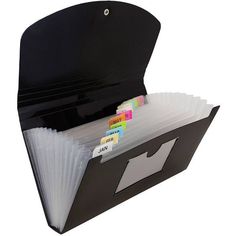 an open file folder with several files in it