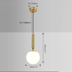 an image of a ceiling light with measurements