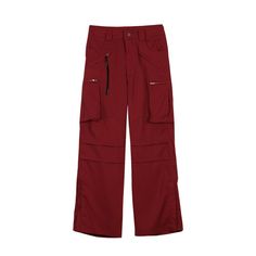 Tavimart Women Bottoms Red Vintage Baggy Cargo Pants Fashion Pocket High Waist Straight Pants High Street Wide Leg Trouser Ladies Summer Red Baggy Full-length Cargo Pants, Baggy Red Full-length Cargo Pants, Red Baggy Wide Leg Casual Pants, Red Baggy Parachute Pants For Streetwear, Casual Red Baggy Wide Leg Pants, Casual Burgundy Bottoms With Pockets, Baggy Red Parachute Pants, Red Baggy Full Length Parachute Pants, Red Wide Leg Parachute Pants For Streetwear