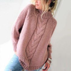 Women's Winter/Autumn Loose Knitted Sweater | Plus Size | ZORKET Loose Turtleneck Sweater, Winter Streetwear, Pullover Mode, Booties Crochet, Trendy Sweaters, Winter Pullover, Thick Sweaters, Loose Sweater, Knitted Pullover Sweaters