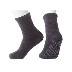 Fuzzy and warm, these solid black socks also feature non-slip soles to give you a bit of extra security on slippery floor surfaces.If your feet are happy, your day is on its way to a being good one. That's why our socks are not only durable and comfortable, they add another level of style to your wardrobe, too. Our women's socks are soft and strong - with hand-sewn toes for a smooth finish. These socks are a combination of: 65% cotton (for cool, dry, comfortable feet) 32% polyamide (for an extra Grippy Socks, Iron Woman, Slippery Floor, Warm Socks, Black Socks, Being Good, Solid Black, Socks Women, Hand Sewing