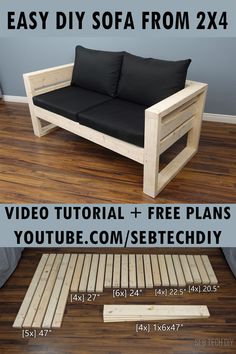 the diy sofa from 2x4 is easy to make