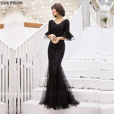 Evening Mermaid Dress For Prom Season, Mermaid Silhouette Evening Dress For Prom Season, Formal Evening Dresses With Mermaid Hem, Formal Mermaid Silhouette Dresses, Fitted Mermaid Silhouette Evening Dress For Formal Events, Gala Mermaid Dress For Parties, Fitted Mermaid Dress For Formal Evening, Mermaid Hem Dress For Party And Gala, Mermaid Hem Dress For Gala Party