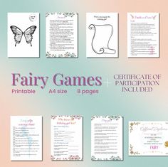 the printable fairy games are available for purchase