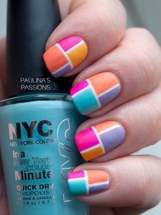 Color Block Nails Color Block Nails, Geometric Nail, Pretty Nail Art, Cute Nail Designs, Nail Art Inspiration, Fancy Nails, Love Nails