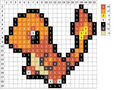 an image of a cross stitch pattern with numbers and letters on it, as well as the