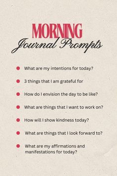 a poster with the words'morning journal propps'written in red on it