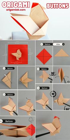 instructions to make origami birds out of paper