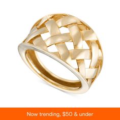 in stock Pendent Set Gold, Pendent Set, Look Chic, 10k Gold, Metal Rings, Statement Ring, Basket Weaving, Statement Rings, In Store