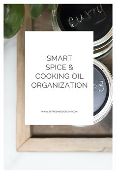 smart spice and cooking oil organization with text overlay reading smart spice & cooking oil organization