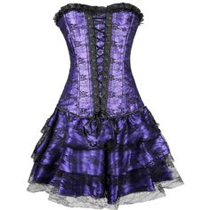 Witch Clothes Aesthetic, Dark Purple Skirt, Gothic Corset Dresses, Witch Clothes, Corset Steampunk, Skirt Corset, Black Corset Dress, Gothic Mode, Casual Dresses Plus Size