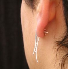 Whips Earrings-sterling silver Modern Sterling Silver Ear Climbers As Gift, Sterling Silver Pierced Ear Climbers As Gift, Silver Dangle Ear Climbers, Sterling Silver Ear Climbers For Everyday, Silver Dangle Ear Climbers For Everyday, Everyday Silver Pierced Ear Climbers, Everyday Sterling Silver Ear Climbers, Silver Ear Climbers As A Gift, Unique Pierced Ear Climbers As Gift