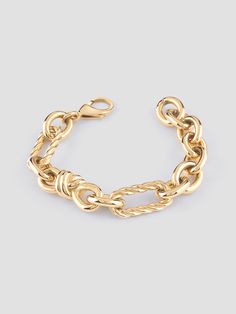 Multi-tone chain-link bracelet Twisted design with knots Signature monogram accent 36" length Lobster clasp Tiffany Knot Bracelet, Tiffany Charm Bracelet, Gold Knot Bracelet, Gold Bracelets, Knot Bracelet, Twist Knot, Women Accessories Jewelry, Winter 2024, Chain Link Bracelet