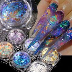 MATERIAL Sequins Quantity the listing is for a set,include 6 box,the total  weight of  is about 30g Luxurious Nails, Bold Nails, Elegant Touch Nails, Nail Studs, Nail Art Glitter, Nails Design With Rhinestones, Studded Nails