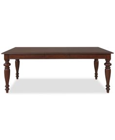 a large wooden table with two legs and a long rectangular top on an isolated white background