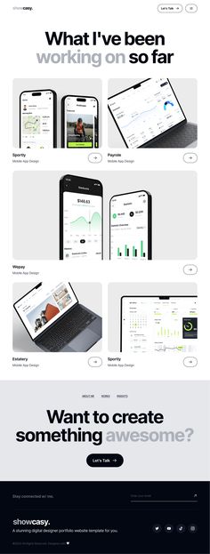 the landing page for an app that is designed to look like it has many different screens and